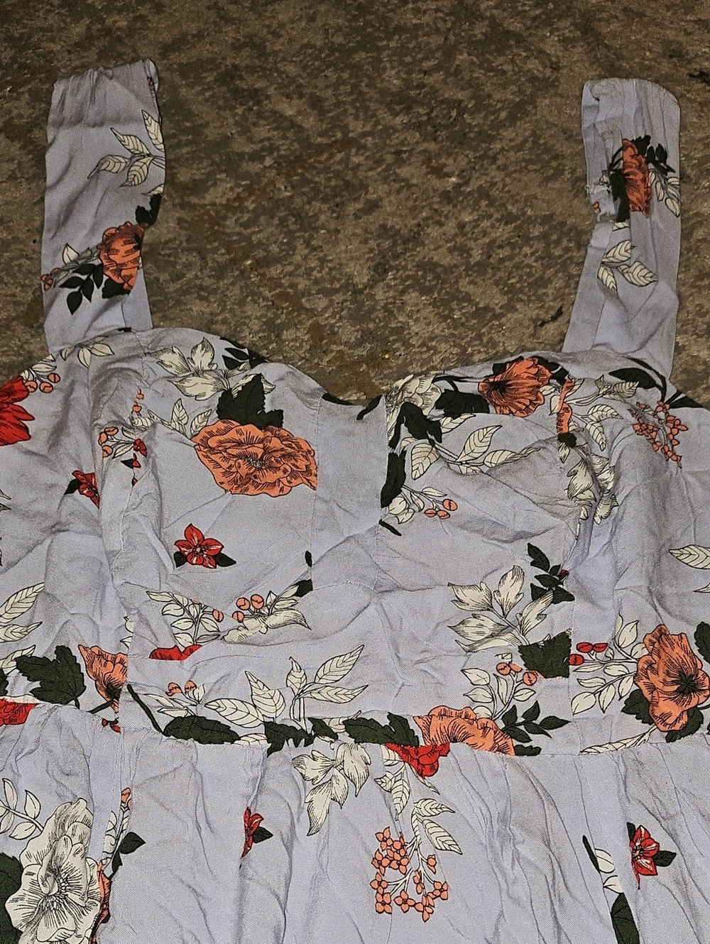 Torrid Floral Sundress with Pockets Light Blue Size 0 Large - Picture 6 of 12